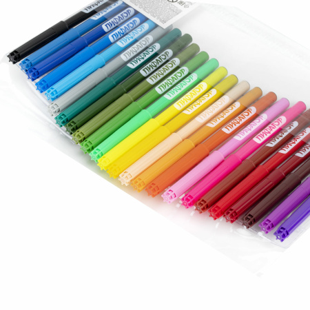 Фломастеры ПИФАГОР "Веселая такса", 24 цвета, вентилируемый колпачок, 151399 - Фломастеры классические