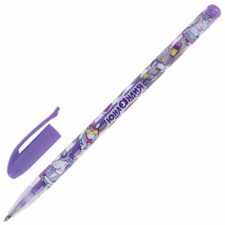 Ручки гелевые ЮНЛАНДИЯ, НАБОР 6 ЦВЕТОВ, ПАСТЕЛЬ, корпус с печатью, узел 0,7 мм, линия письма 0,5 мм, 142803 - Наборы гелевых ручек