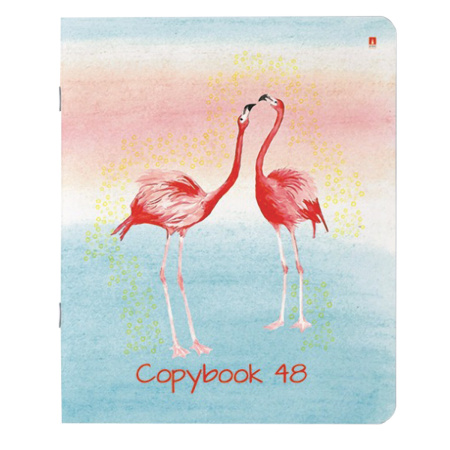 Тетрадь А5 48 л. АЛЬТ скоба, клетка, Soft Touch, фольга, "ФЛАМИНГО" (5 видов), 7-48-730 - Тетради 40-48 листов