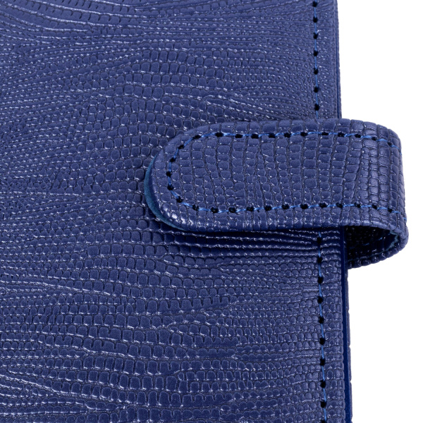 Визитница/кредитница однорядная GALANT "Contract", на 24 карты, под кожу крокодила, застежка, синяя, 235398 - Визитницы и кредитницы однорядные карманные