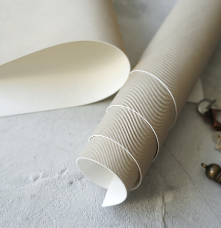 Переплетный кожзам (Италия), тиснение "Джинс", цвет бежевый, отрез 35*50 см