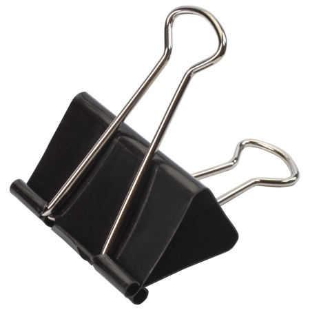 Зажимы для бумаг ОФИСМАГ, КОМПЛЕКТ 12 шт., 51 мм, на 230 листов, черные, картонная коробка, 222090 - Зажимы для бумаг