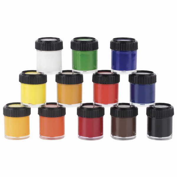 Гуашь художественная BRAUBERG ART CLASSIC, НАБОР 12 цветов в баночках по 22 мл, 191585 - Гуашь художественная в наборах