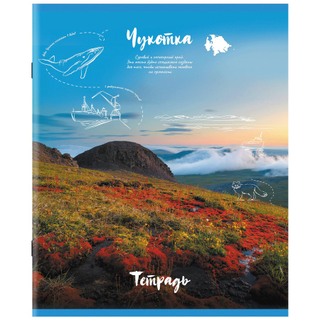 Тетрадь А5, 96 л., STAFF, скоба, клетка, офсет №2 ЭКОНОМ, обложка картон, "Природа" (микс в спайке), 404441 - Тетради более 60 листов