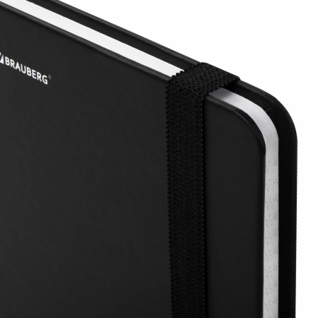 Блокнот с резинкой в клетку 96 л., А5 (145х203 мм), твердая обложка, BRAUBERG, "Insight", 113723 - Блокноты в книжном переплете