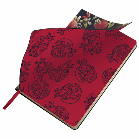 Ежедневник недатированный А5 (138х213 мм), BRAUBERG VISTA, под кожу, гибкий, 136 л., "Pomegranate", 112022 - Ежедневники с покрытием "под кожу и ткань"