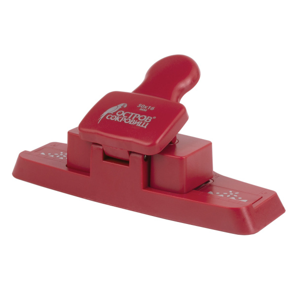 Дырокол фигурный для края "Ажур", диаметр вырезной фигуры 50х16 мм, ОСТРОВ СОКРОВИЩ, 227173 - Дыроколы фигурные для творчества