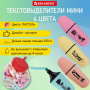 Текстовыделитель мини BRAUBERG "PASTEL Mini", АССОРТИ В ПЛАСТИКОВОЙ БАНКЕ, линия 1-5 мм, 152432 - Текстовыделители