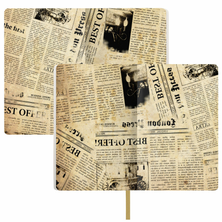 Ежедневник недатированный А5 (138х213 мм), BRAUBERG VISTA, под кожу, гибкий, 136 л., "Poetry", 112001 - Ежедневники с покрытием "под кожу и ткань"