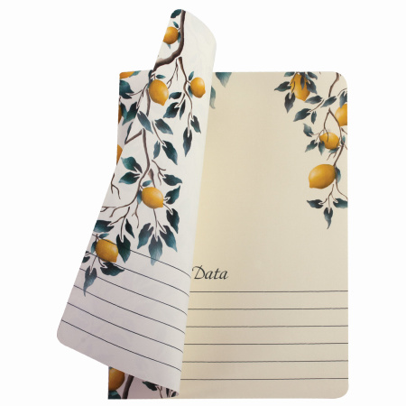 Тетрадь 40 л. в клетку обложка SoftTouch, бежевая бумага 70 г/м2, сшивка, А5 (147х210 мм), ЛИМОНЫ, BRAUBERG, 403771 - Тетради 40-48 листов