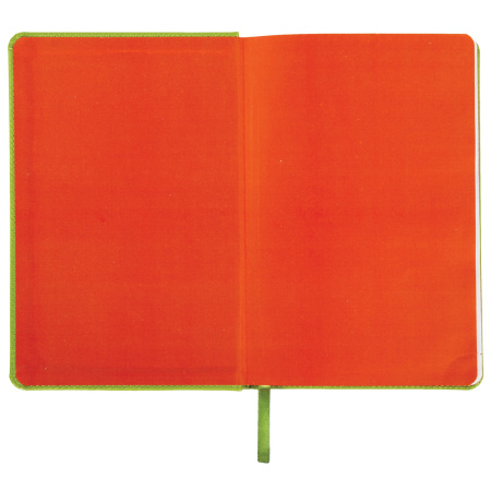 Ежедневник недатированный МАЛЫЙ ФОРМАТ 100х150 мм А6 BRAUBERG "Rainbow" под кожу, 136 л., зеленый, 111689 - Ежедневники с покрытием "под кожу и ткань"