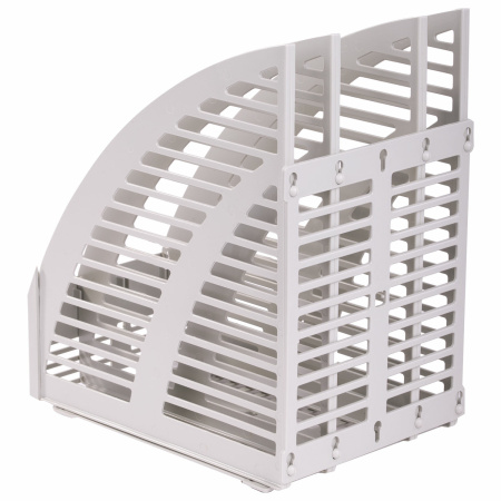 Лоток вертикальный для бумаг STAFF, 245х165х285 мм, 3 отделения, сетчатый, сборный, серый, 237294 - Лотки вертикальные (стойки-уголки)