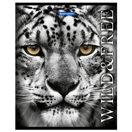 Тетрадь А5, 48 л., BRAUBERG скоба, клетка, обложка картон, ДИКИЕ И СВОБОДНЫЕ, 1 шт, 401810 - Тетради 40-48 листов