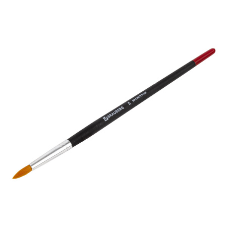 Кисть BRAUBERG, синтетика, круглая, № 5, 200211 - Кисти для рисования