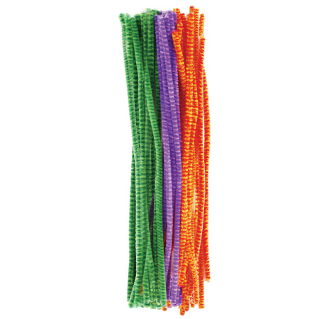 Проволока синельная для творчества "Пушистая", двухцветная, 6 цв., 30 шт., 0,6х30 см, Вид 2, ОСТРОВ СОКРОВИЩ, 661524 - Проволока синельная (пушистая)