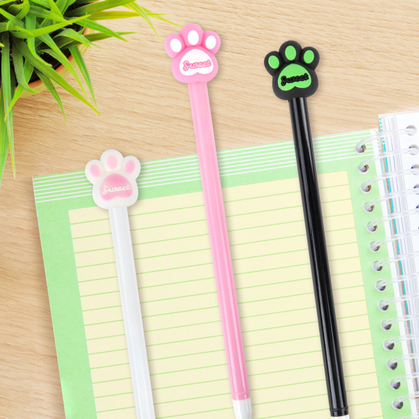 Ручка с топпером шариковая ЮНЛАНДИЯ "Лапка", корпус ассорти, СИНЯЯ, пишущий узел 0,7 мм, 143784 - Ручки фигурные