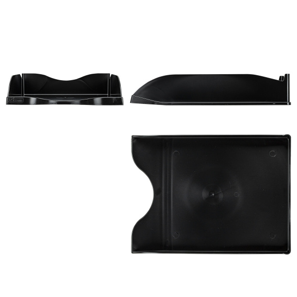 Лоток горизонтальный для бумаг BRAUBERG STYLE, 345х255х65 мм, черный, 238105, ОФ888 - Лотки горизонтальные (поддоны)