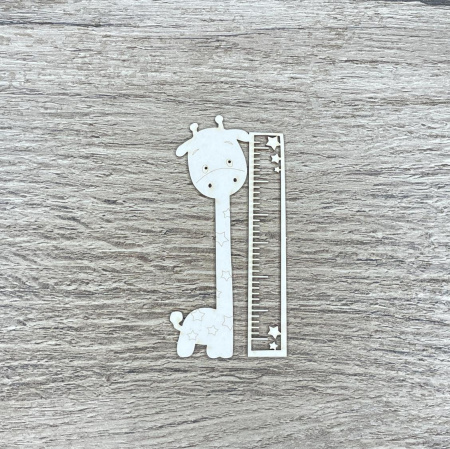 Чипборд "Жираф с линейкой (звездочки)" толщина 1,55 мм