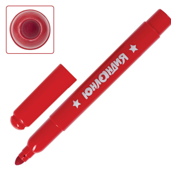 Фломастеры ЮНЛАНДИЯ 10 цветов, "ЮНЛАНДИК В АРКТИКЕ", утолщенные, ударопрочный наконечник, ПВХ, 151429 - Фломастеры классические