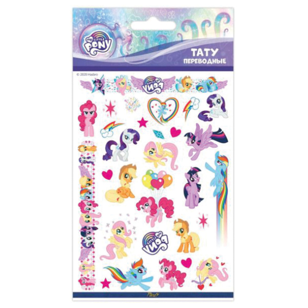 Наклейки-тату переводные АССОРТИ, ЦВЕТНЫЕ, 11х20 см, PRIORITY - Наклейки