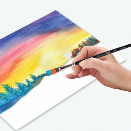 Кисти художественные BRAUBERG ART CLASSIC, набор 3 штуки, синтетика (круглая № 2, плоские № 8, 12), 200944 - Кисти художественные в наборах