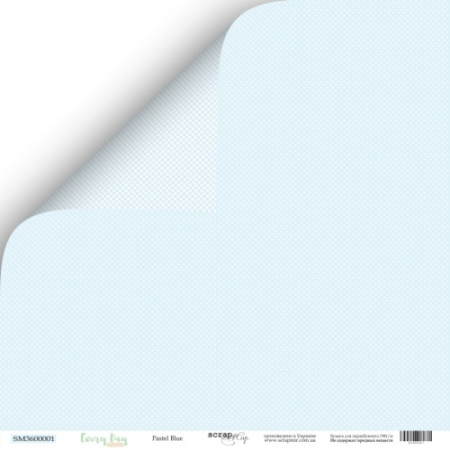 Лист двусторонней бумаги "Blue Pastel" из коллекции "Every Day" 30*30 см от Scrapmir