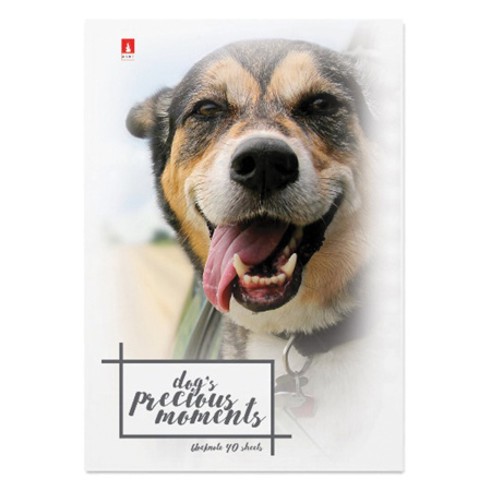 Блокнот А7, 40 л., скоба, ламинированный картон, клетка, Альт, "Щеночки", (4 вида), 3-40-107 - Блокноты