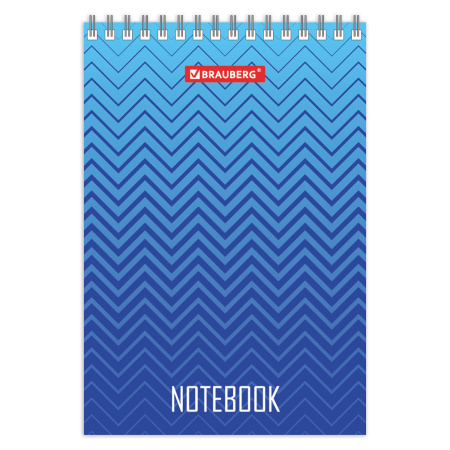 Блокнот МАЛЫЙ ФОРМАТ (97х145 мм) А6, 80 л., гребень, картон, клетка, BRAUBERG, "Геометрия", 129834 - Блокноты