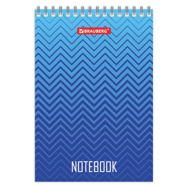 Блокнот МАЛЫЙ ФОРМАТ (97х145 мм) А6, 80 л., гребень, картон, клетка, BRAUBERG, "Геометрия", 129834 - Блокноты