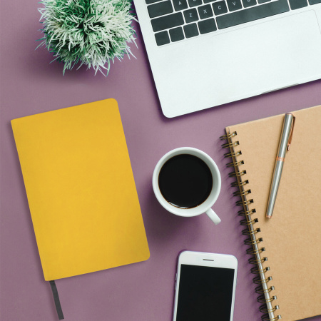 Блокнот-скетчбук А5 (148x218 мм), BRAUBERG "Metropolis Mix", под кожу, 80 л., без линовки, желтый, 113320 - Бизнес-блокноты и бизнес-тетради