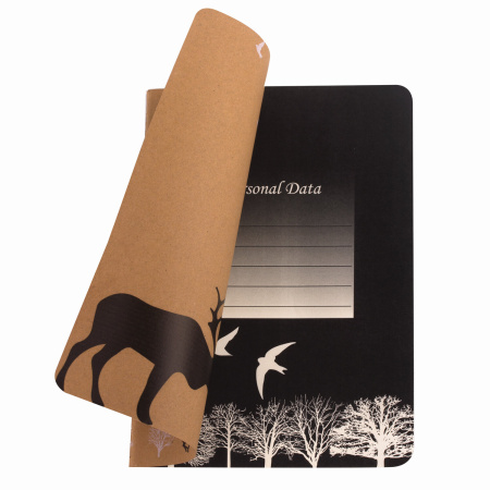 Тетрадь 40 л. в клетку обложка КРАФТ, бежевая бумага 70 г/м2, сшивка, А5 (147х210 мм), NATURE, BRAUBERG, 403758 - Тетради 40-48 листов