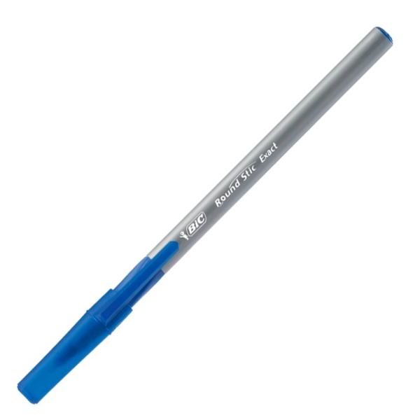Ручки шариковые с грипом BIC "Round Stic Exact", НАБОР 4 шт., СИНИЕ, линия письма 0,28 мм, блистер, 932857 - Ручки шариковые неавтоматические