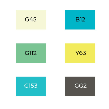 Набор маркеров SKETCHMARKER Brush "Basic 4", 6цв - Скетчмаркеры в наборах