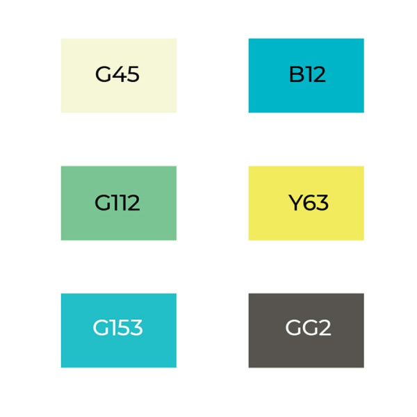 Набор маркеров SKETCHMARKER Brush "Basic 4", 6цв - Скетчмаркеры в наборах