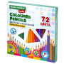 Карандаши цветные BRAUBERG KIDS, 72 цвета, трехгранный корпус, грифель мягкий 3 мм, 181947 - Карандаши цветные