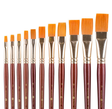 Кисть синтетика плоская, №10 (17 мм) Decola - Кисти для декорирования