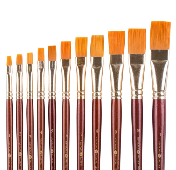 Кисть синтетика плоская, №10 (17 мм) Decola - Кисти для декорирования