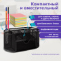 Подставка-органайзер металлическая BRAUBERG "Germanium", 9 секций, 105х220х110 мм, черная, 237418 - Подставки канцелярские без наполнения