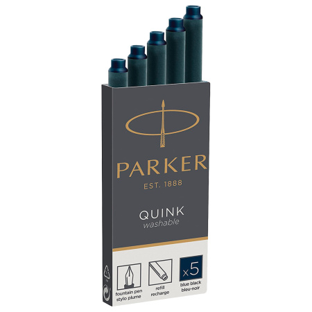 Картриджи чернильные PARKER "Cartridge Quink", КОМПЛЕКТ 5 штук, темно-синие, 1950385 - Картриджи чернильные и чернила для письма и черчения