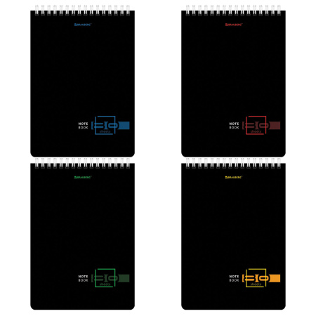Блокнот А5 (146х206 мм), 80 л., гребень, картон, жесткая подложка, клетка, BRAUBERG, "Dark", 114387 - Блокноты