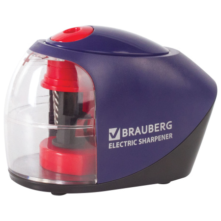 Точилка электрическая BRAUBERG "Delta", питание от 4 батареек АА, спиралевидное лезвие, 228421 - Точилки электрические