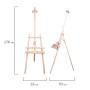 Мольберт напольный из сосны Лира с полкой, 170х55х70 см, высота холста до 107 см, BRAUBERG ART CLASSIC, 192261 - Мольберты