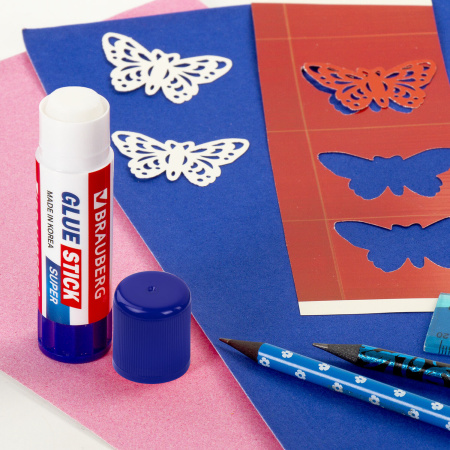 Клей-карандаш BRAUBERG SUPER, 8 г, ЮЖНАЯ КОРЕЯ, 1 шт, 229540 - Клей-карандаш