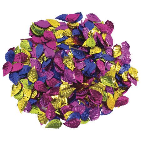 Пайетки для творчества "Листья", 5 цветов, 15 мм, 20 грамм, ОСТРОВ СОКРОВИЩ, 661280 - Пайетки для творчества