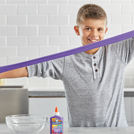 Клей для слаймов канцелярский цветной (непрозрачный) ELMERS Opaque Glue, 147 мл, фиолетовый, 2109502 - Изготовление слаймов