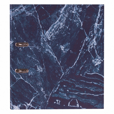 Папка-регистратор STAFF "Basic" БЮДЖЕТ с мраморным покрытием, 70 мм, без уголка, синяя, 229618 - Папки-регистраторы с арочным механизмом