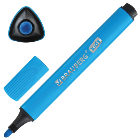 Фломастеры в пластиковом кейсе трехгранные утолщенные УЛЬТРАСМЫВАЕМЫЕ, BRAUBERG KIDS, 24 цвета, 152192 - Фломастеры классические