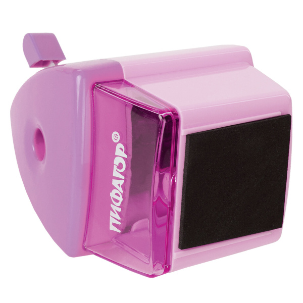 Точилка механическая ПИФАГОР "Домик гнома", металлический механизм, корпус розовый, 270424 - Точилки механические