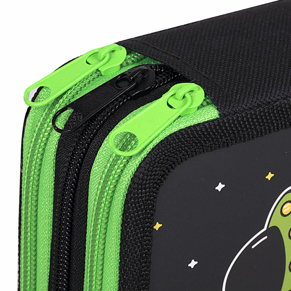 Пенал ПИФАГОР, 3 отделения, ламинированный картон, 19х11 см, "Not Alone", 271549 - Пеналы каркасные