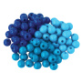 Бусины для творчества "Шарики", 8 мм, 30 грамм, бирюзовые, светло-голубые, голубые, ОСТРОВ СОКРОВИЩ, 661236 - Бусины для творчества